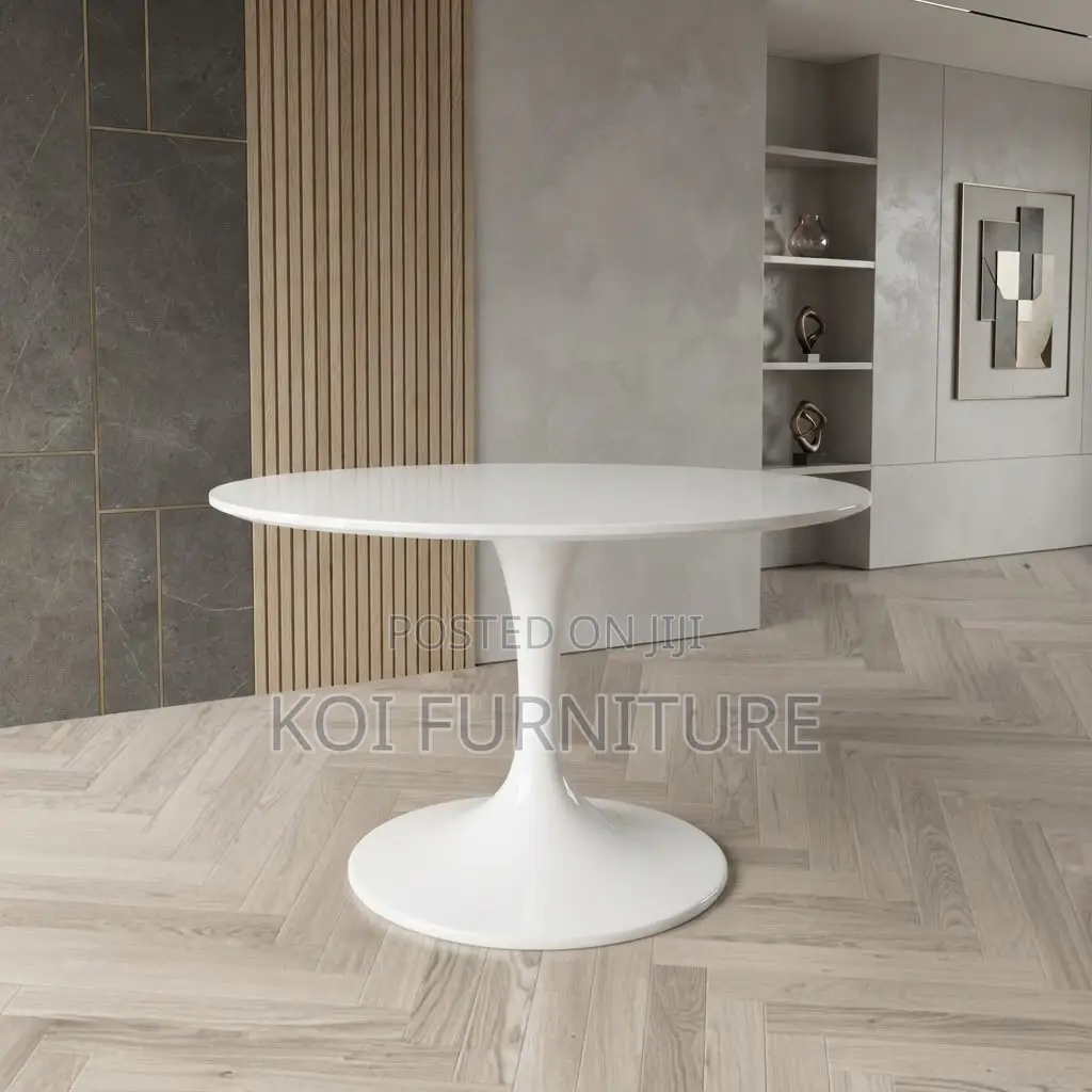Coffee Table; White Strong Frame Dining Home Marble Table