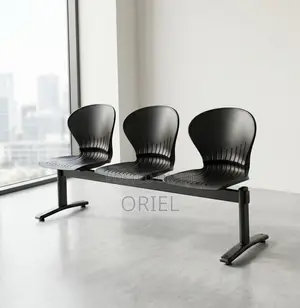 Office Bench : Durable 3-Seater Plastic Bench