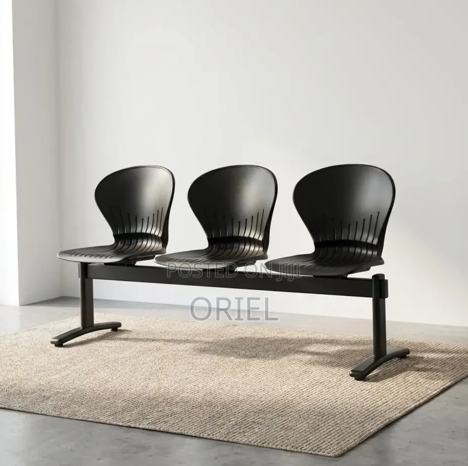 Office Bench : Durable 3-Seater Plastic Bench
