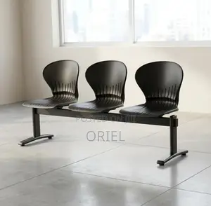 Office Bench : Durable 3-Seater Plastic Bench