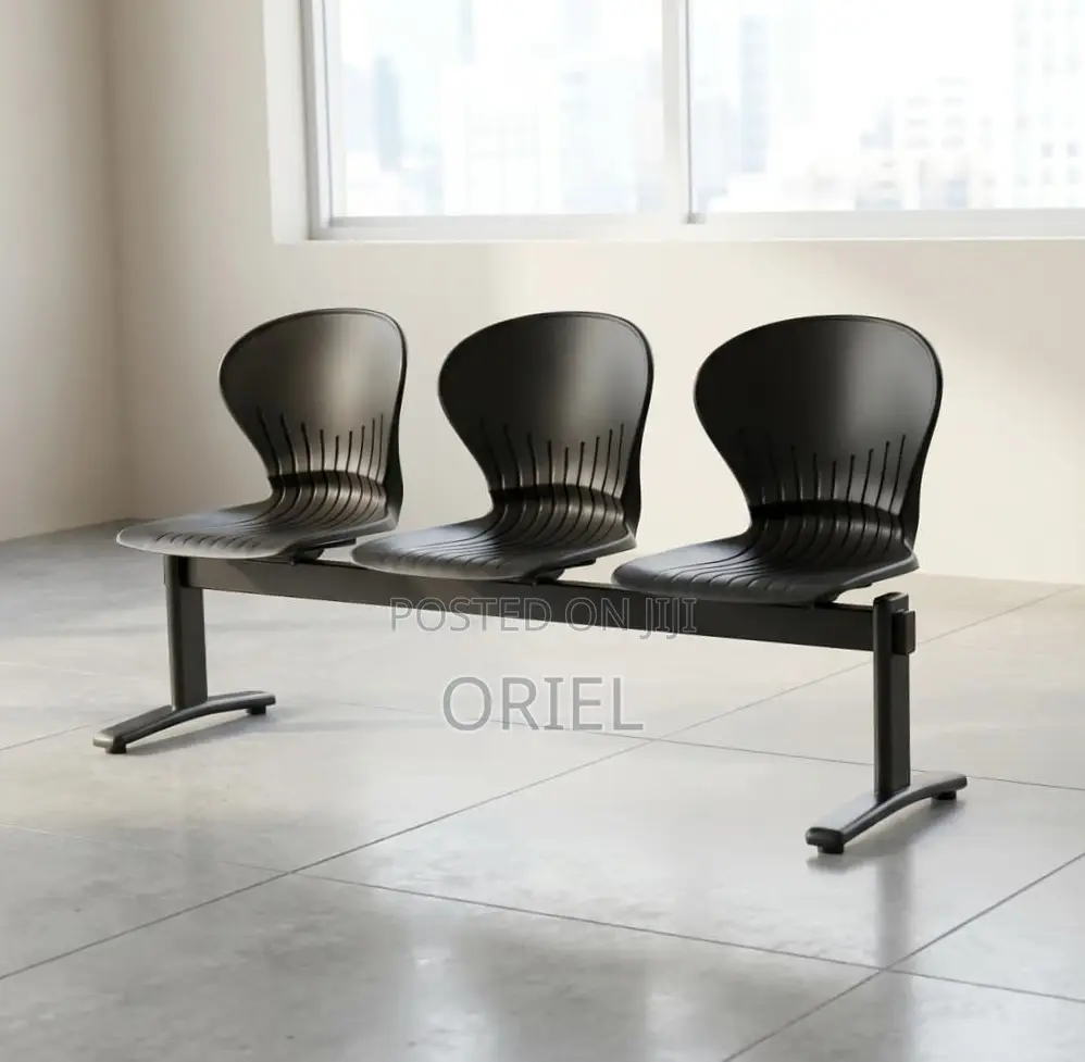 Office Bench : Durable 3-Seater Plastic Bench