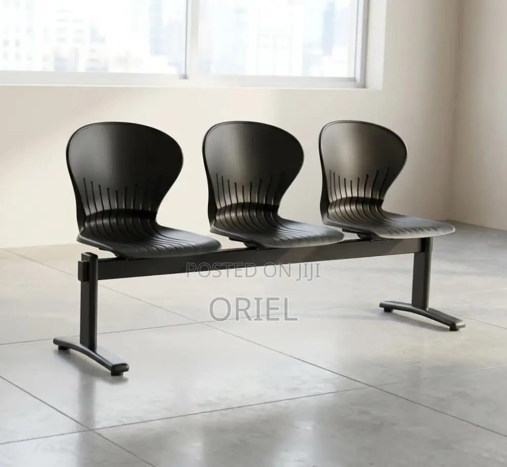 Office Bench : Durable 3-Seater Plastic Bench