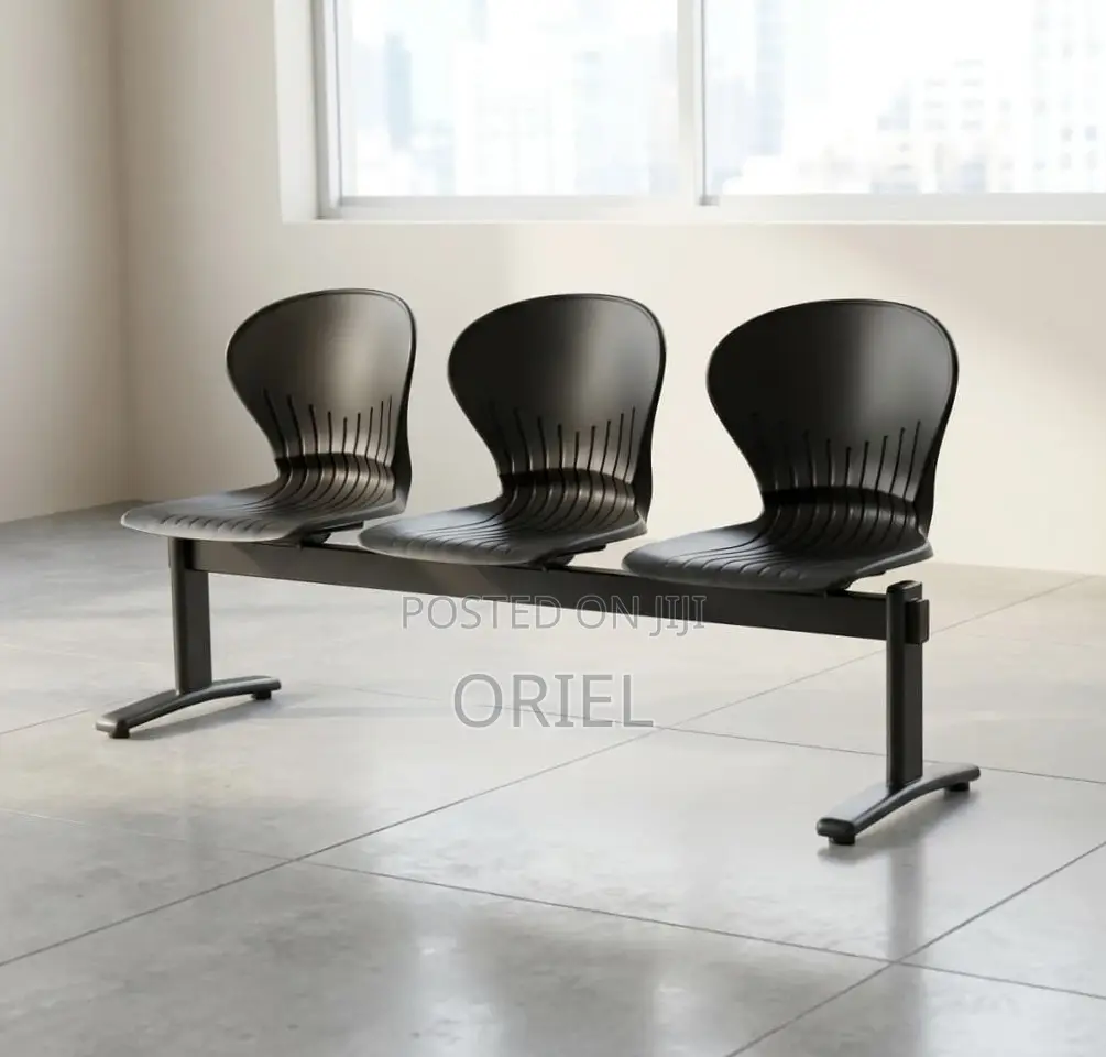 Office Bench : Durable 3-Seater Plastic Bench