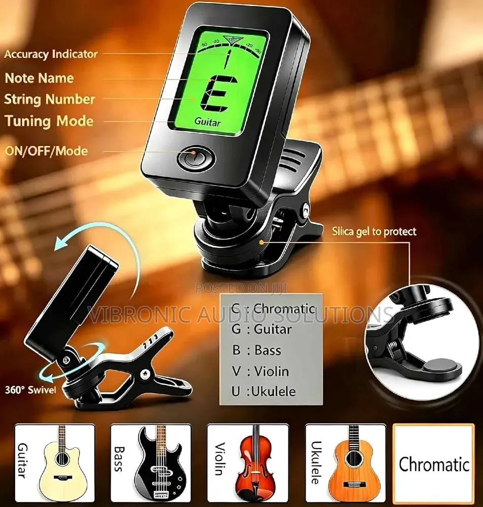 Guitar Tuner Clip on Digital Electronic