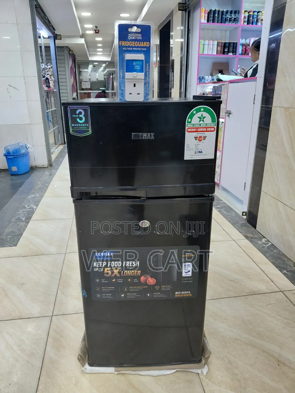 Ecomax 108L Double Door Refrigerator – Energy Saving