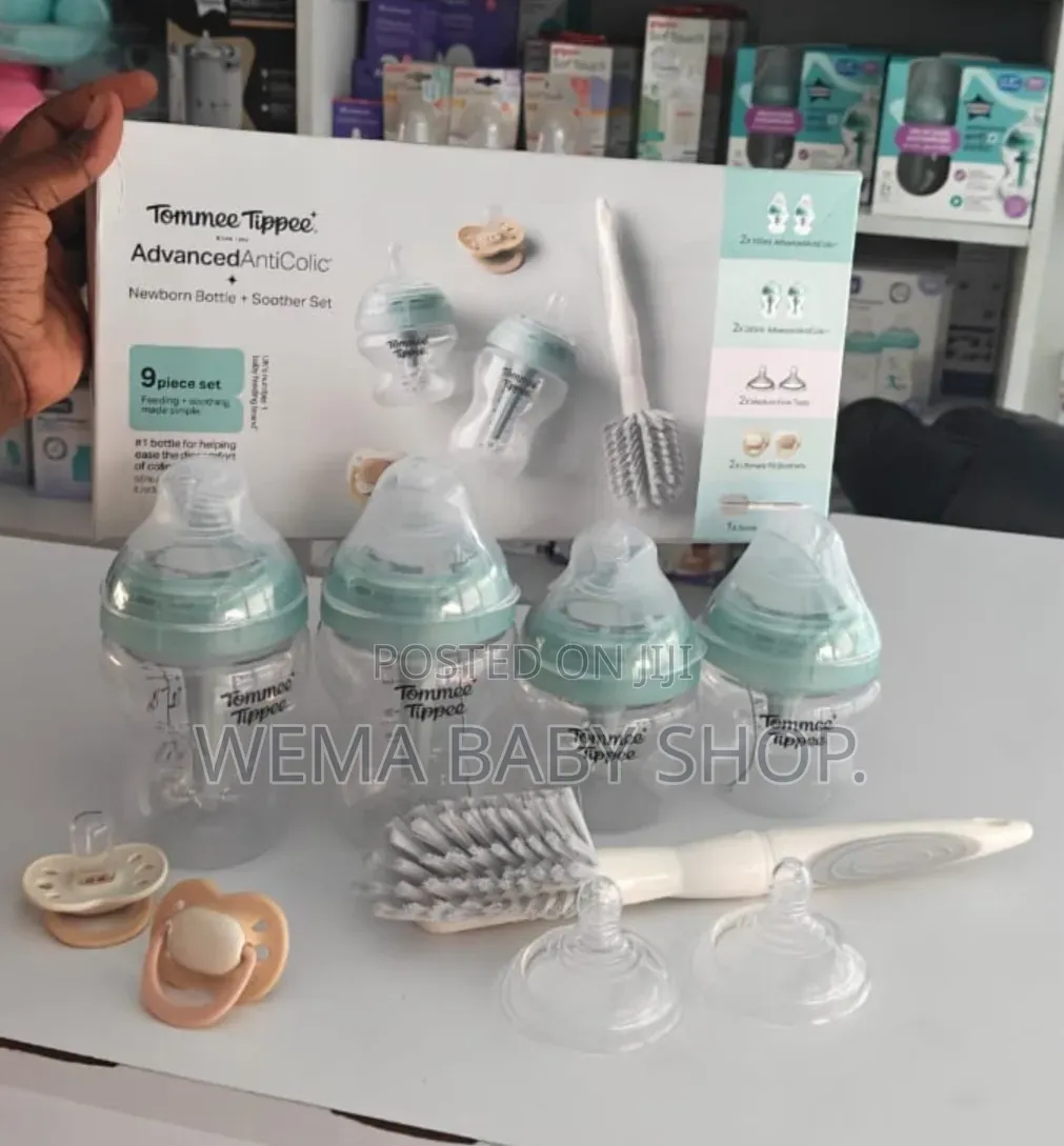 9pcs Tommee Tippee ADVANCED Anti-Colic Newborn Bottle Kit/Set