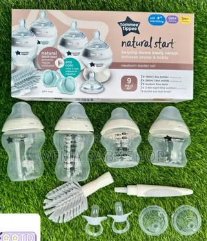 9pcs Tommee Tippee Feeding Bottle Natural Start Newborn Starter Set