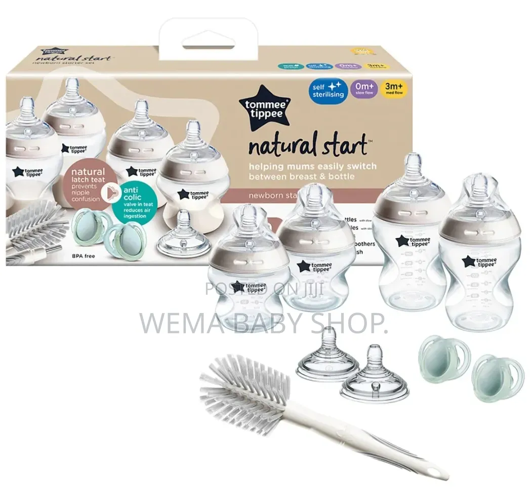 9pcs Tommee Tippee Feeding Bottle Natural Start Newborn Starter Set