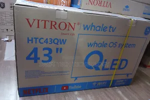 Vitron 43"Inches QLED FHD Smart Android TV, Frameless