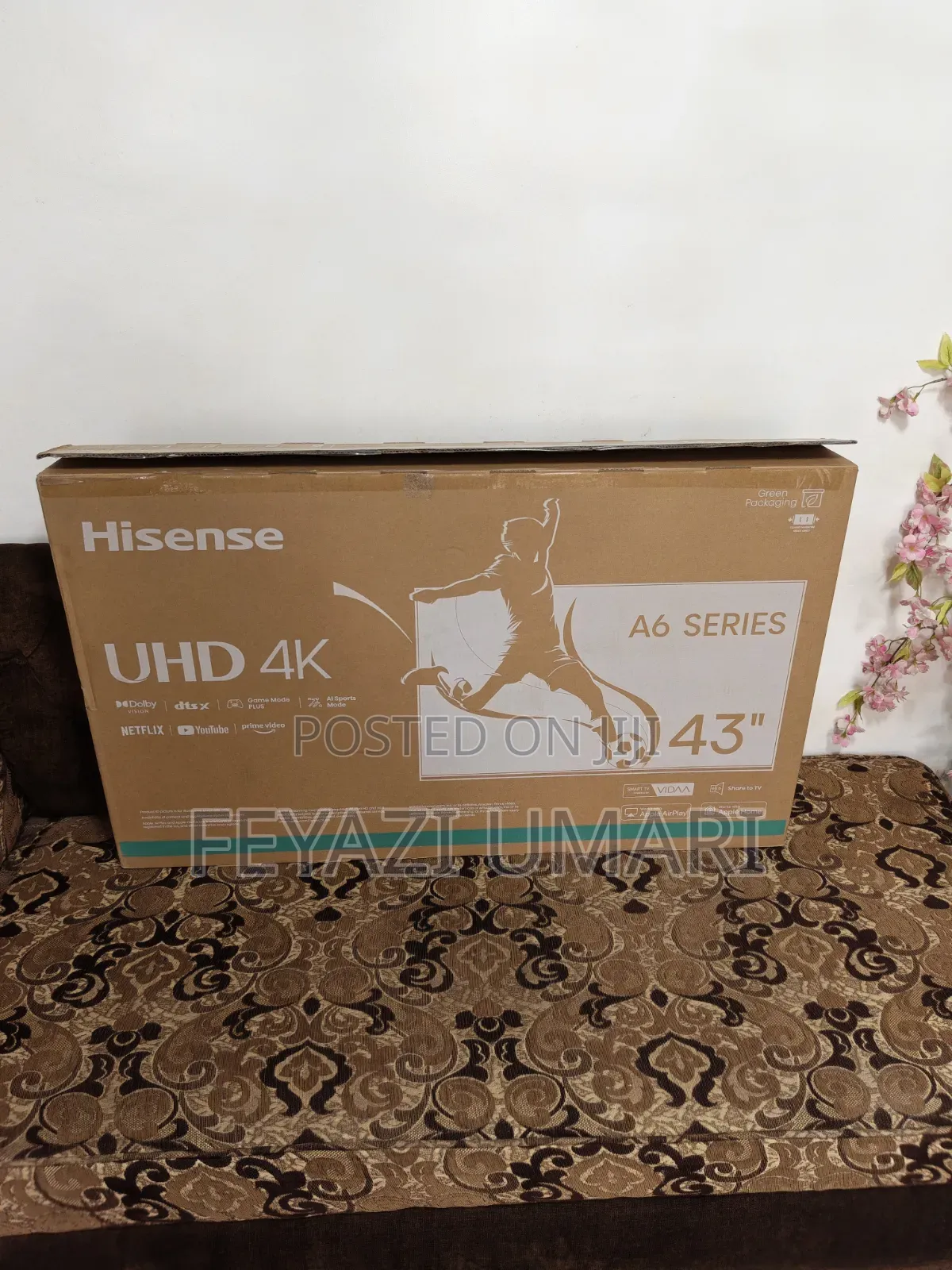 Hisense 43 Inch A6 Series Frameless 4K UHD Smart TV