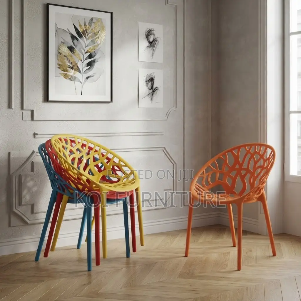 Dining Chairs; Modern Ergonomic Plastic Home Dining Seats