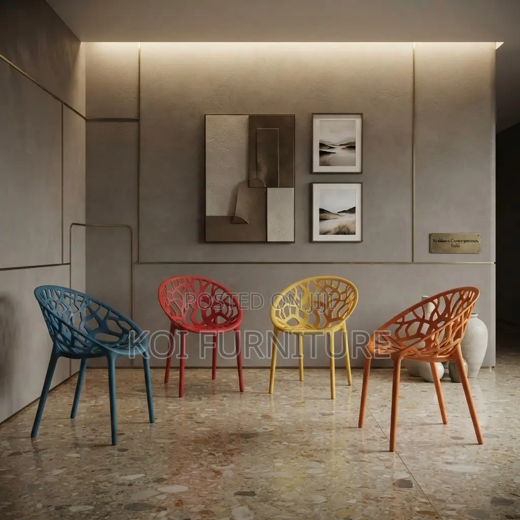 Dining Chairs; Modern Ergonomic Plastic Home Dining Seats