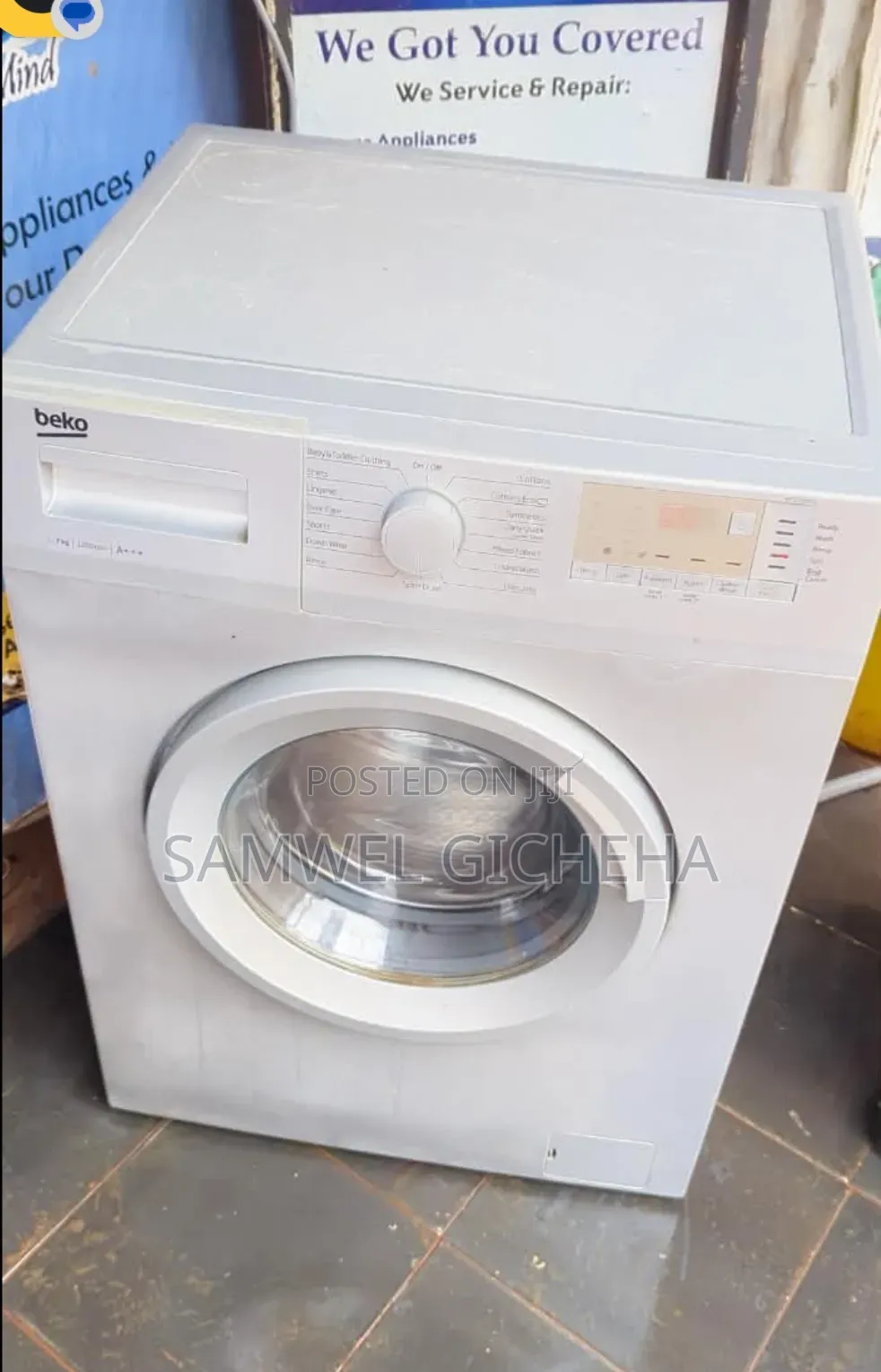 Beko 7kg Front-Load Washing Machine - Silver (Used,great Condition)