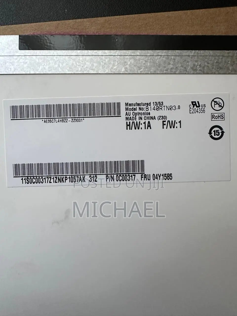 14" Laptop Screen 1600×900 HD+ – 30 Pin – Excellent Condition