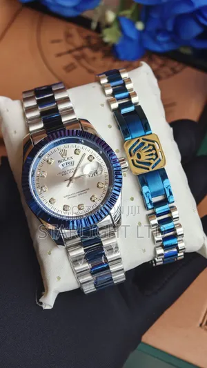 President Gold Watch With Diamond Dial Set