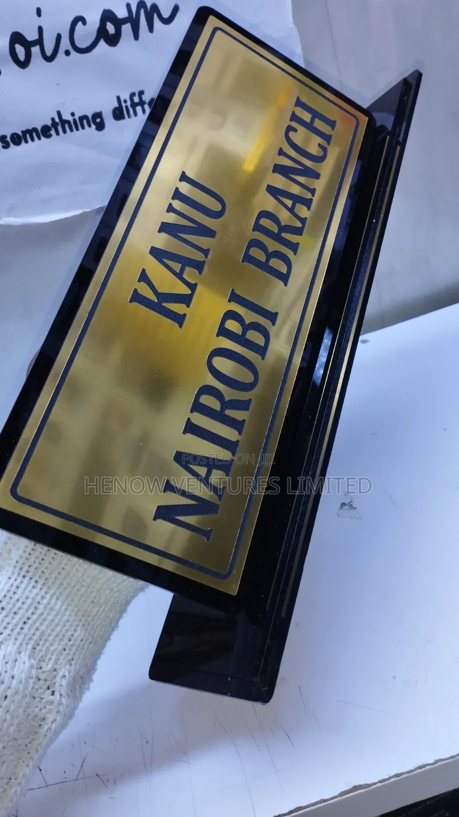 Custom Engraved Acrylic Table Stand Name Plate