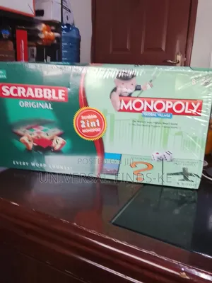 2 in 1 Monopoly Scrabble Game Set Family Board Games Everyone