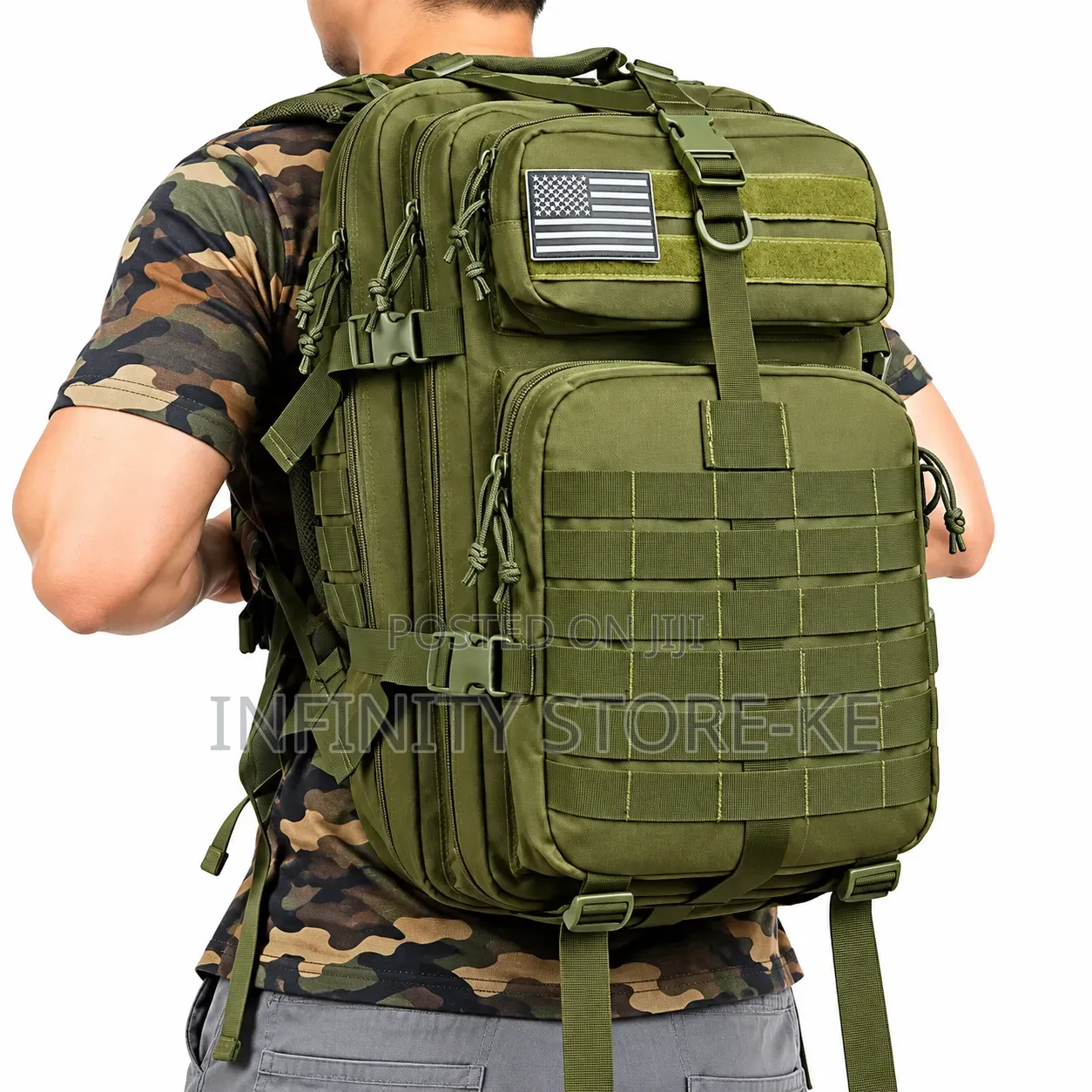 Large Capacity Outdoor Tactical Assault Pack (Jungle Green)