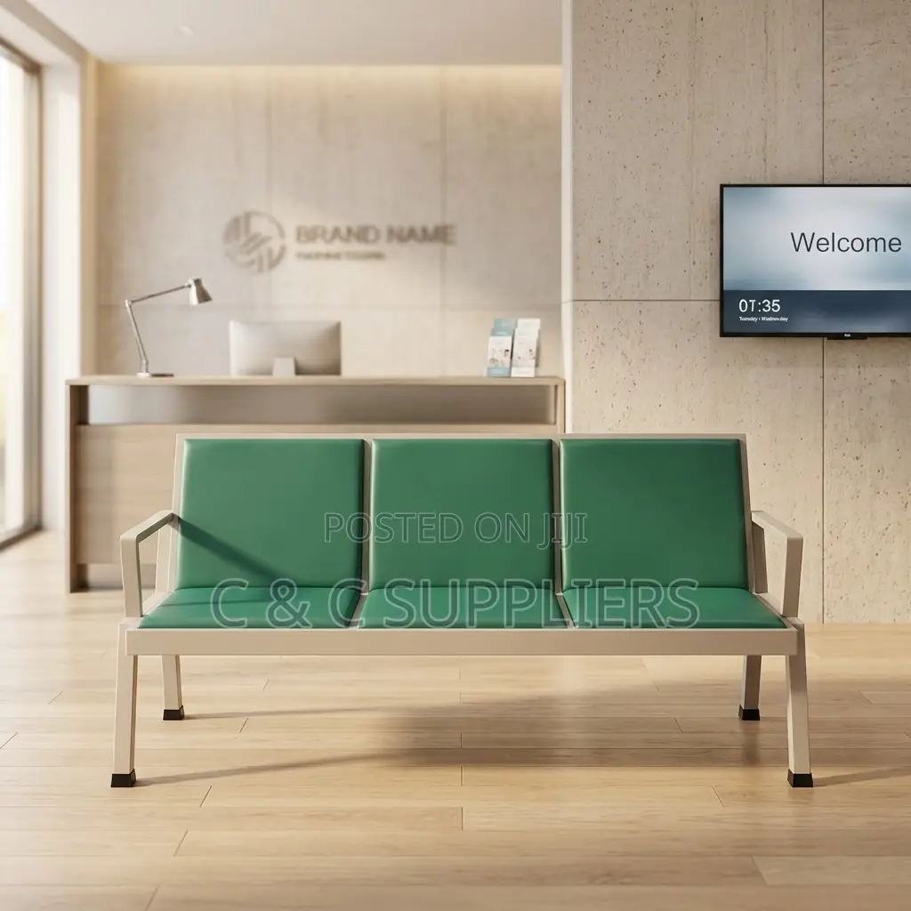 Green 3-Seater Waiting Bench
