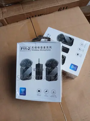 Wireless Lavalier Mic F11-2 With 2 Transmitters for Phone