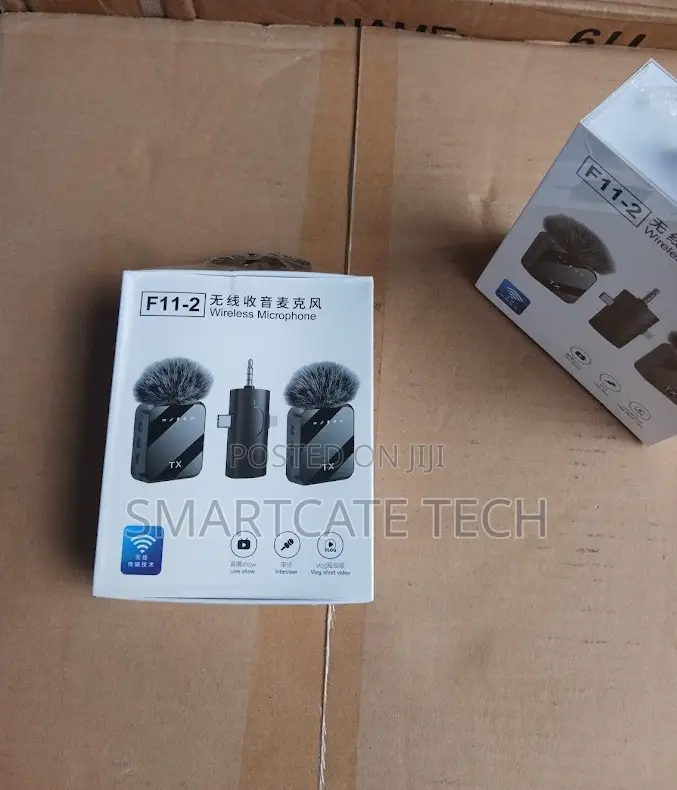 F11-2 Dual Wireless Microphone for iPhone Android Phones