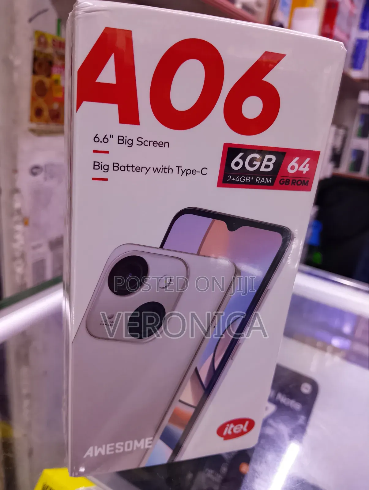 New Itel A06 64 GB Black