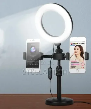 Double Stand Holder With 6inch Ringlight