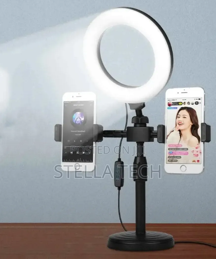 Double Stand Holder With 6inch Ringlight