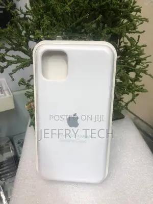 Clean White Silicone Case for iPhone 13 Pro Max Featuring Apple Logo