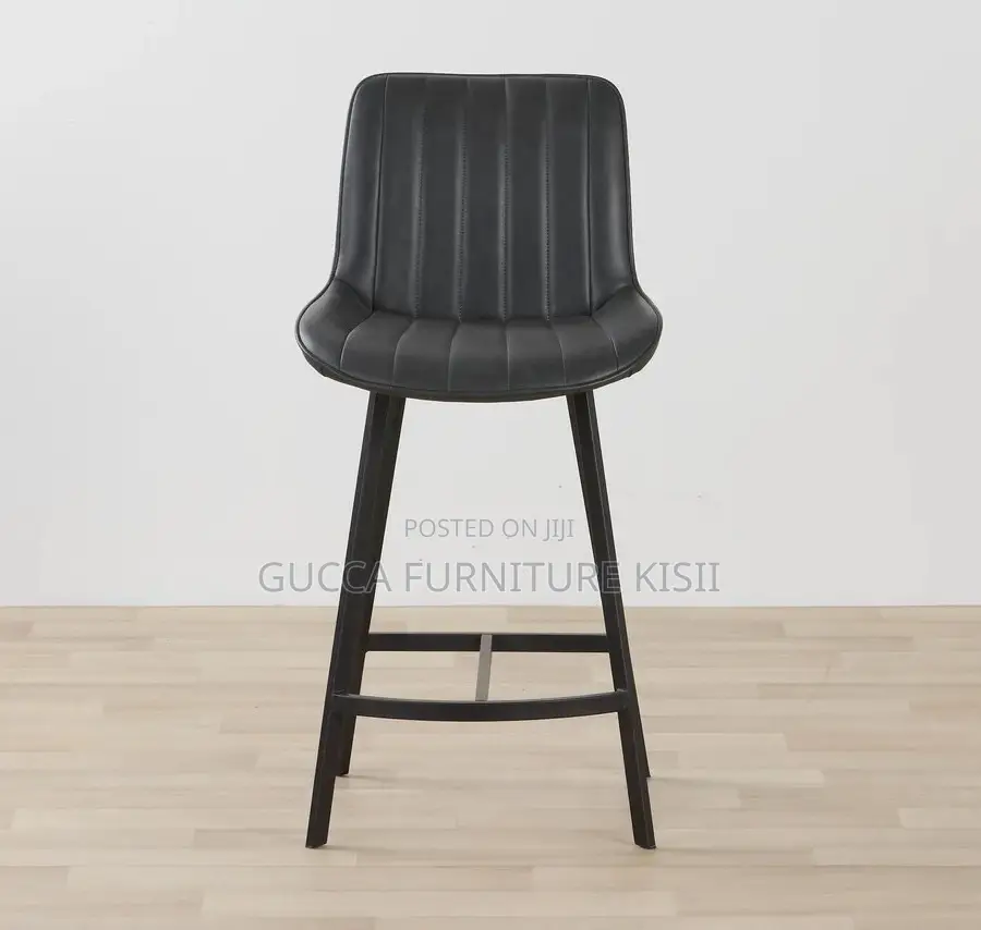 Metal Frame Leather Bar Stool