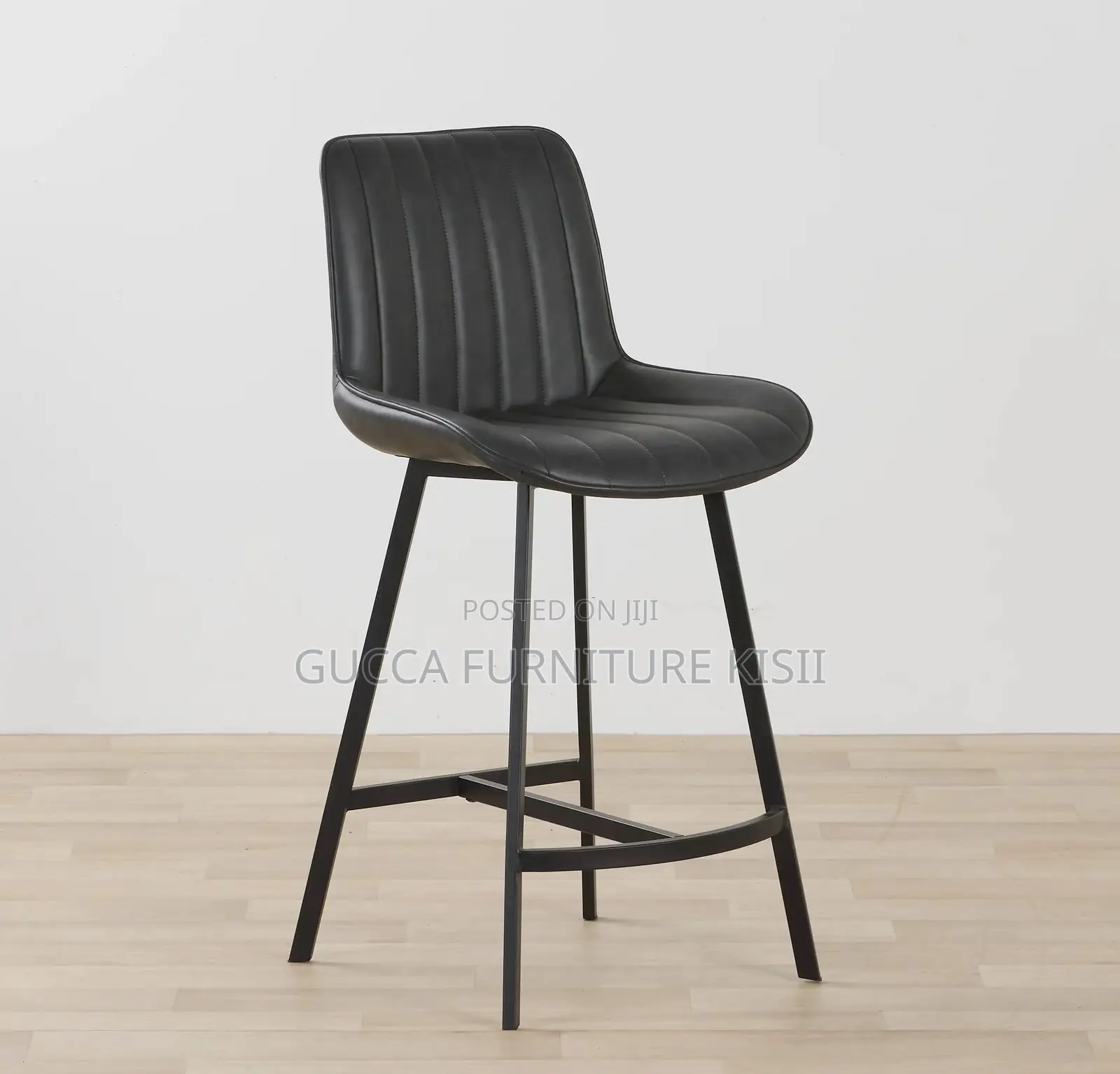 Metal Frame Leather Bar Stool