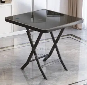 Office Table : Foldable Black Office Table