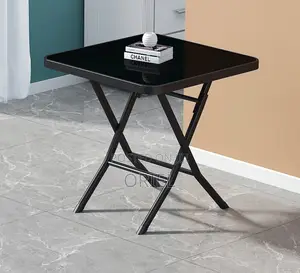 Office Table : Foldable Black Office Table
