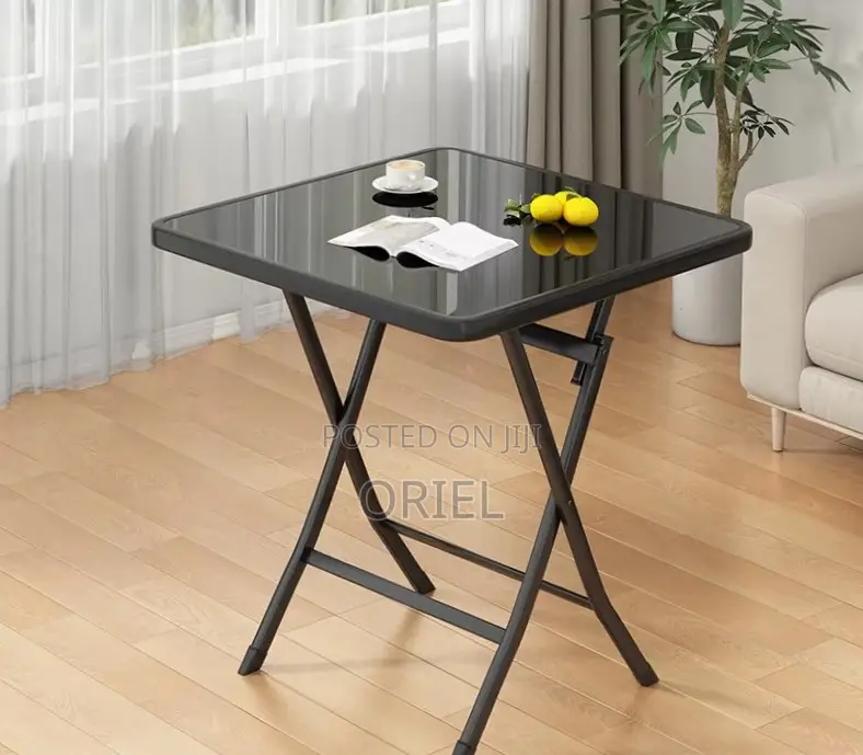 Office Table : Foldable Black Office Table
