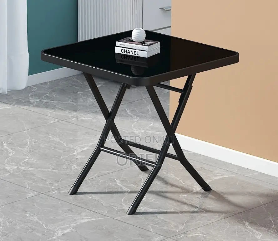Office Table : Foldable Black Office Table