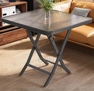 Office Table : Foldable Black Office Table