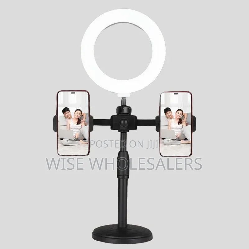 Double Stand Holder With 6inch Ringlight