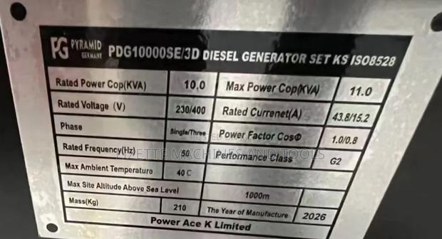Pyramid 11kva Dual Phase Diesel Generator - thumbnail 2