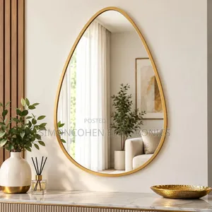 Teardrop Gold Wall Mirror