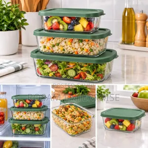 3 PCS Glass Rectangular Food Storage Container
