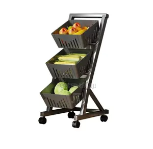 3 Tier Multi- Functional Steel Vegetable Fruit Rack