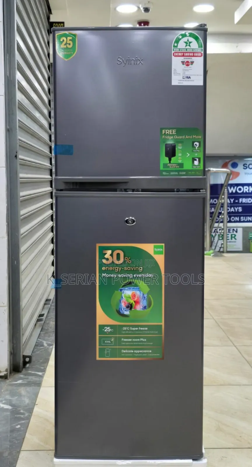 Syinix 137litres Double Door Fridge/Fridge