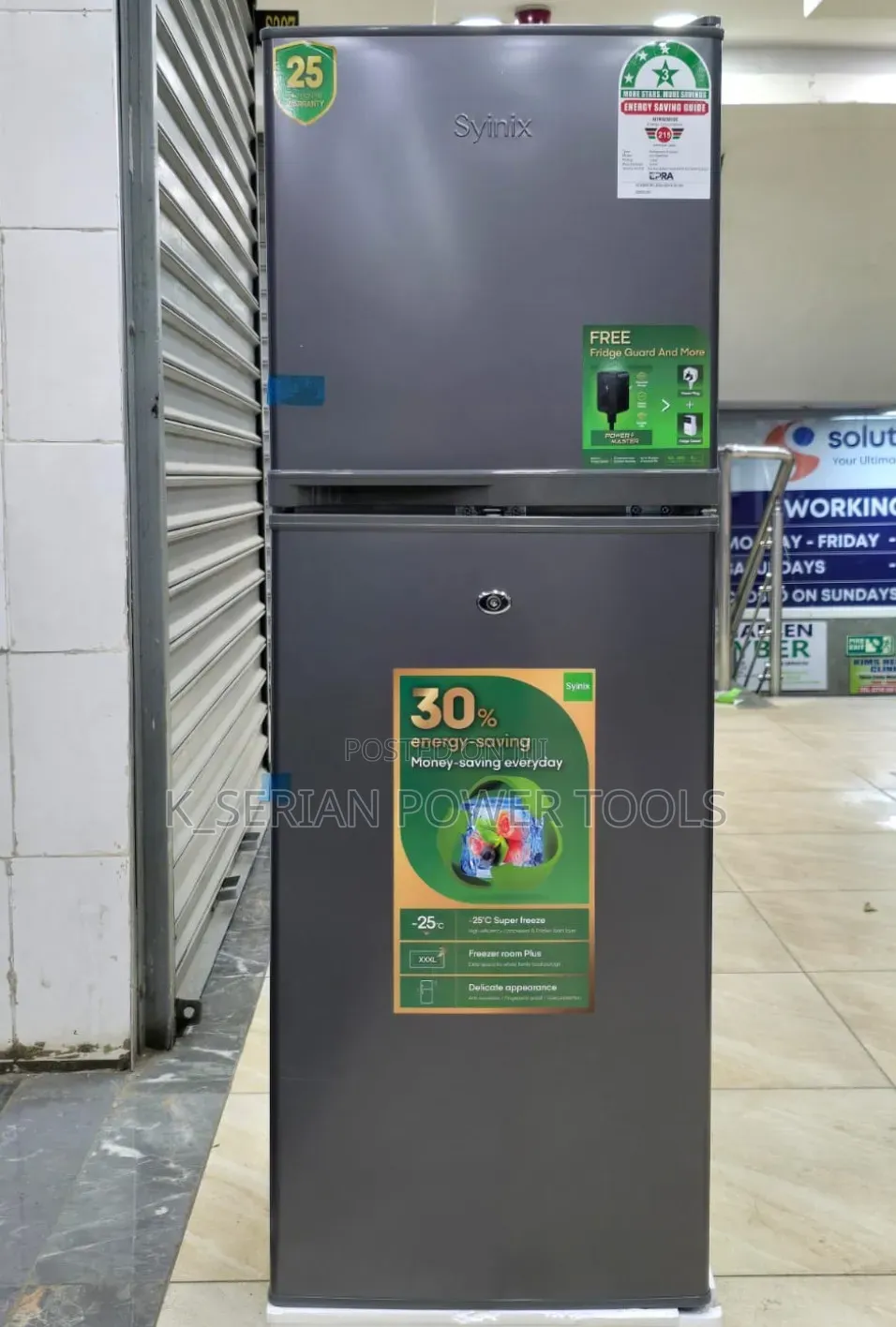 Syinix 137litres Double Door Fridge/Fridge