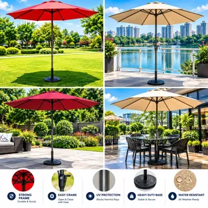2.7M Parasol Replaceable Cloth Garden Umbrella