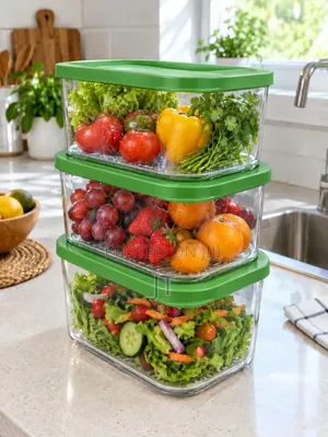 3 PCS Glass Food Storage Container (750ml)