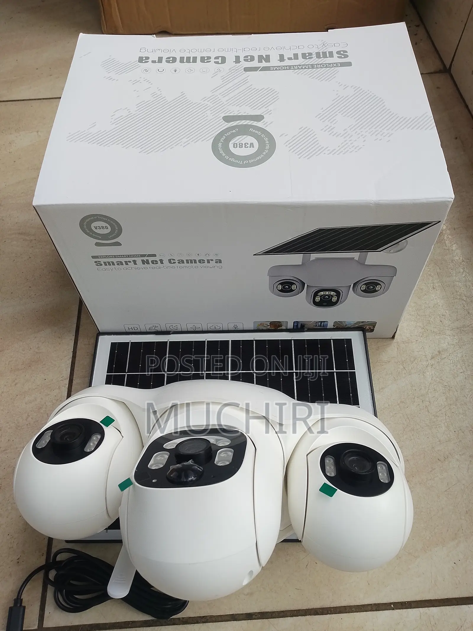 V380 4G 3 Lens PTZ Strong Battery Camera