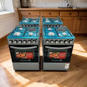 Glass Door 3 Gas Burners +1 Electric Free Standing Cookers