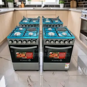 Glass Door 3 Gas Burners +1 Electric Free Standing Cookers