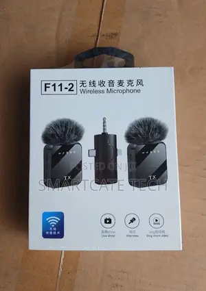 F11-2 Dual Wireless Lapel Mic for iPhone Android