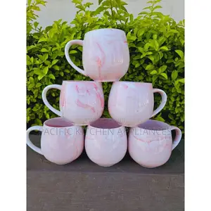 Ceramic 6 PC Mug Pot Pink